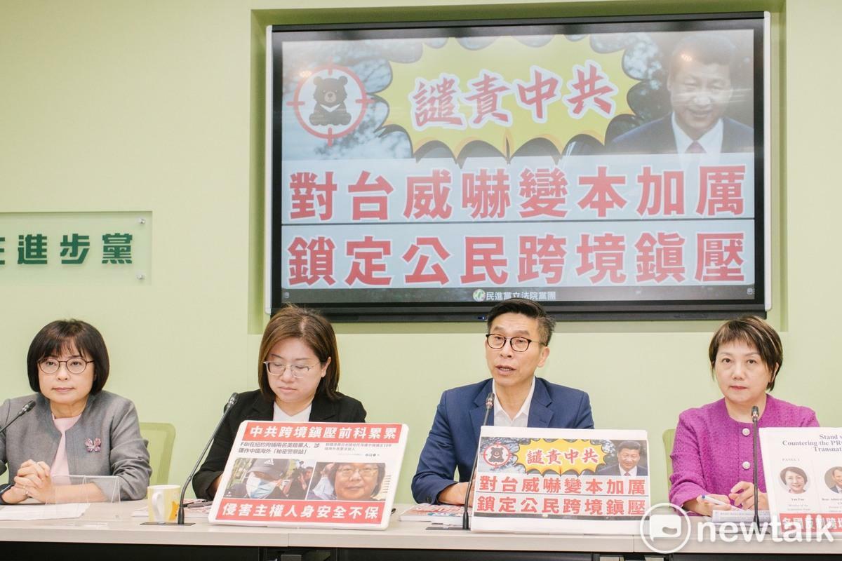 國民黨長準副主席蕭旭岑昨天會見國台辦主任宋濤，民進黨團喊話，能當中國面捍衛台灣國家主權？ 圖：金大鈞/攝