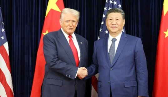 中國學者則認為，若盧比歐最終隨川普訪華，反而可能為雙方提供更多溝通空間。 圖 : 翻攝自央視新聞