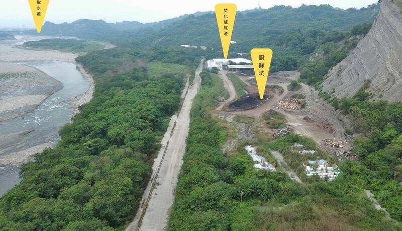 時代力量台中黨部執行長鄒明諺曝光空拍畫面。 圖：時代力量台中黨部提供