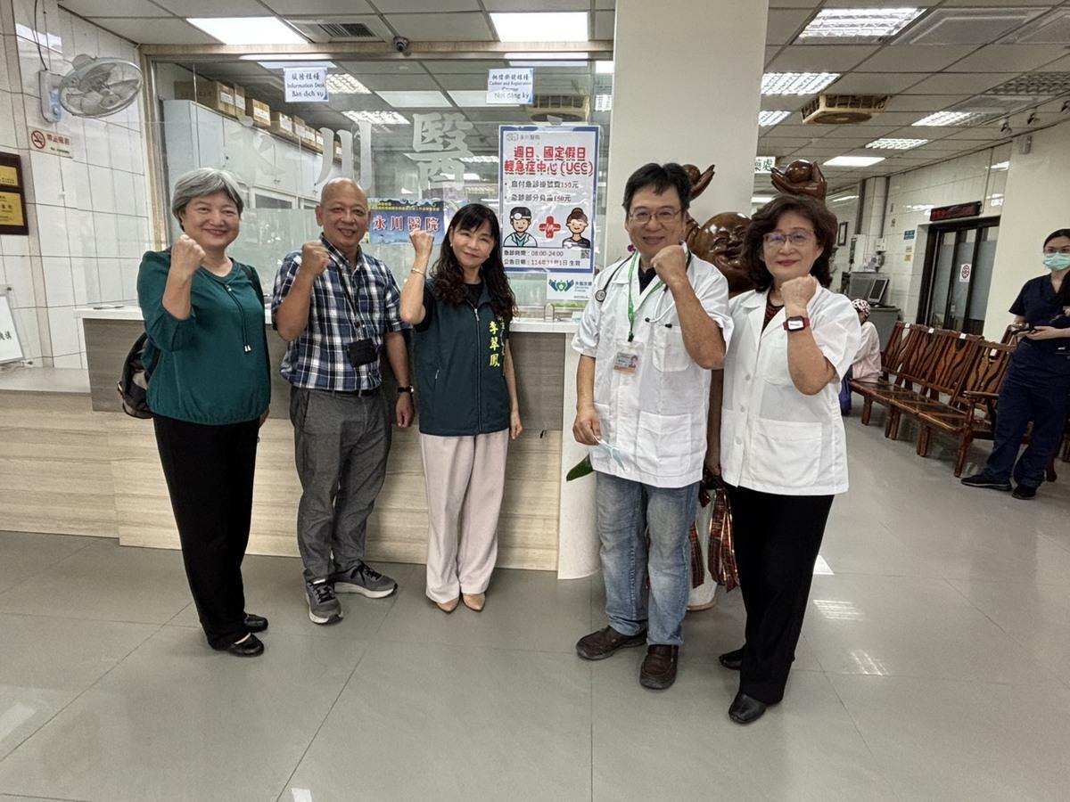 臺南市政府衛生局局長李翠鳳特別前往永川醫院視察並表達感謝。 圖：台南市政府提供