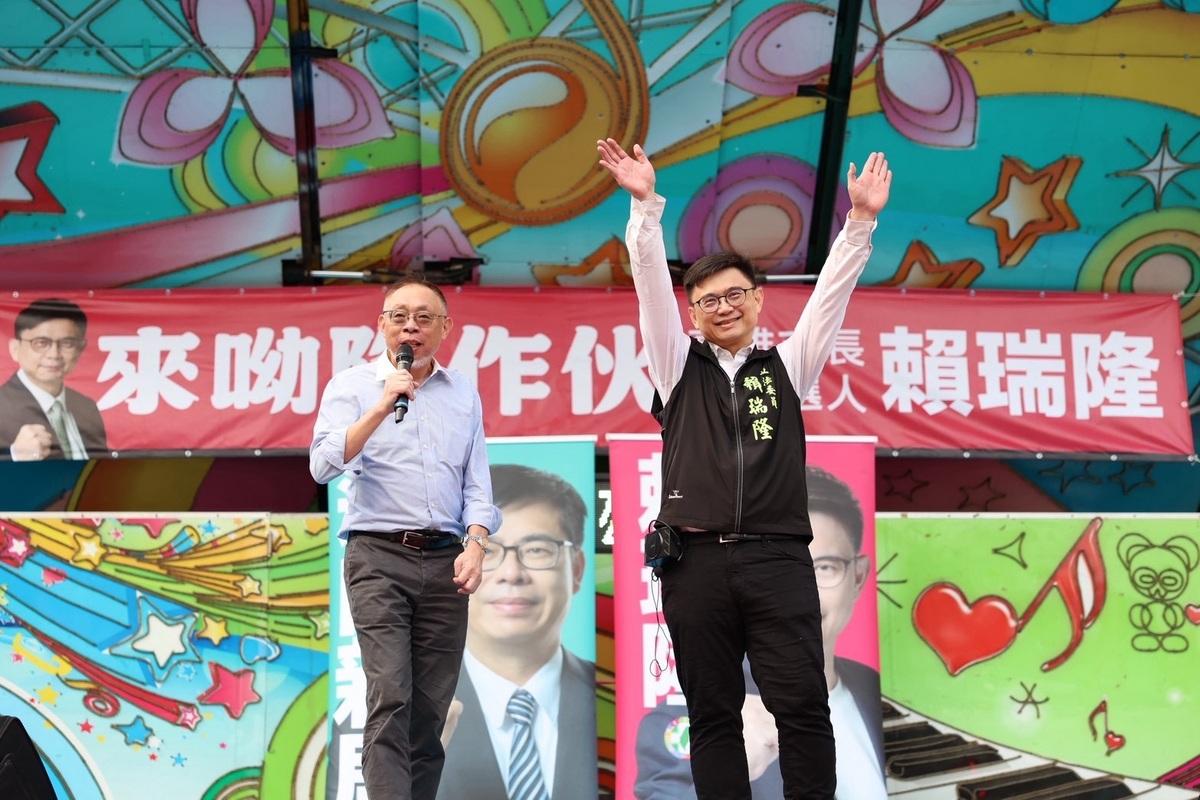 范世平(左)表示，賴瑞隆(右)零負評，擁有豐富的市府行政經驗選對的人走對的路，賴瑞隆就是最適合人選。 圖：賴瑞隆辦公室/提供