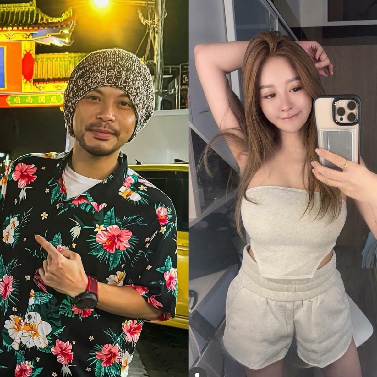 黃明志(左)近期捲入謝侑芯命案，又涉嫌吸食毒品。 圖：翻攝自黃明志、謝侑芯IG
