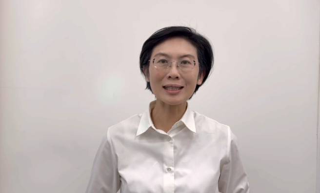 林岱樺歡迎各黨、各派、各界人士參加她的造勢大會，表達支持林岱樺的心聲。 圖：林岱樺辦公室/提供
