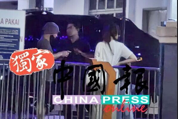 黃明志被當地媒體拍到現身警局自首 。 圖：翻攝圖中國報