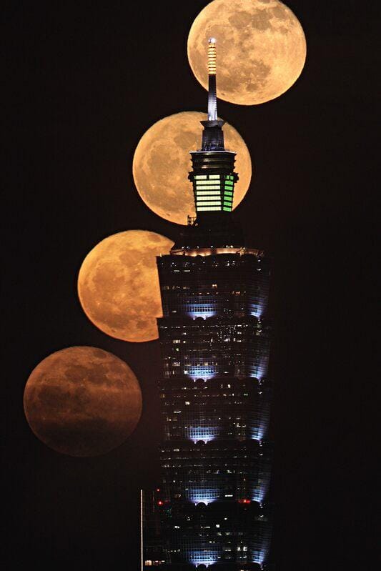 台北市立天文館分享，今年最大滿月將在今晚現身夜空。 圖：台北市立天文館／提供