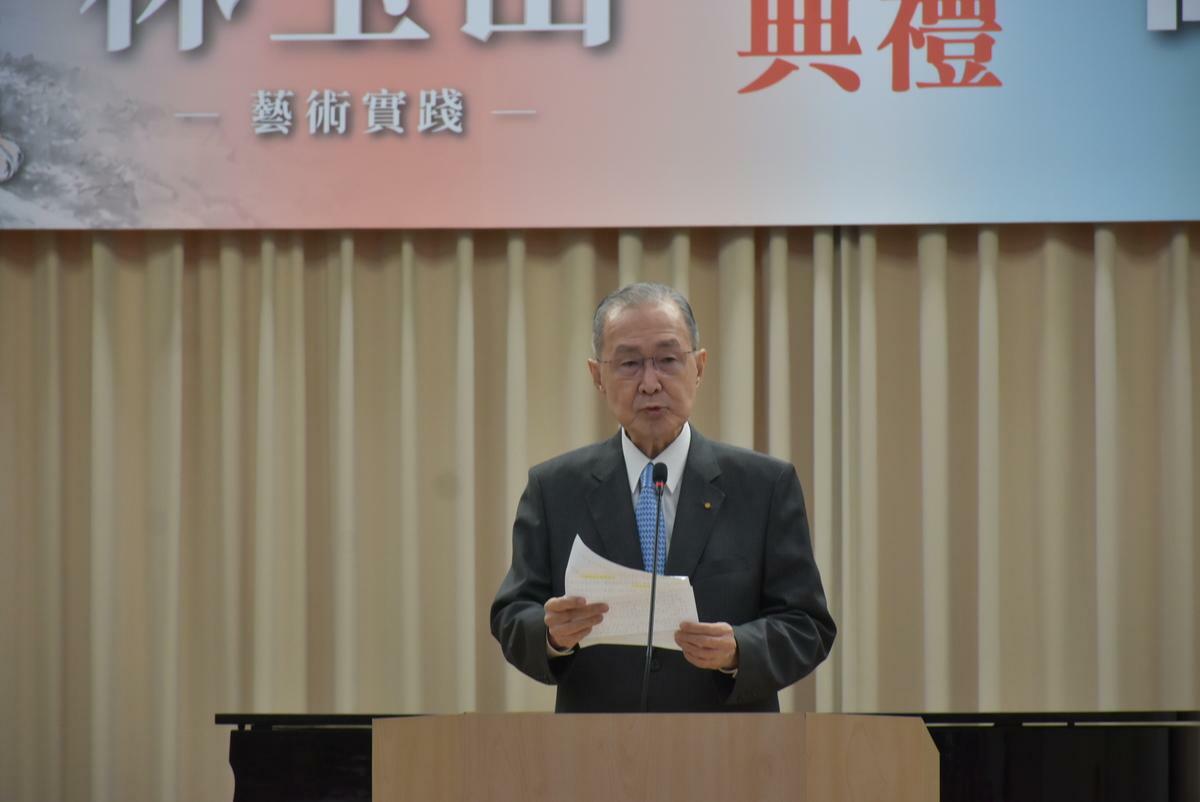 台灣創價學會理事長林釗表示，創價行動美術館將持續開進校園，從小傳播藝術種子。 圖：孫家銘翻攝