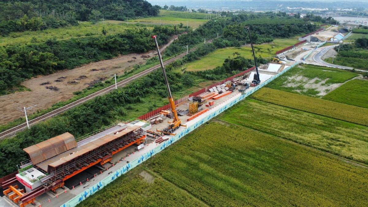 花東鐵路雙軌化計畫，山里路段重點項目之一。 圖：交通部鐵道局/提供