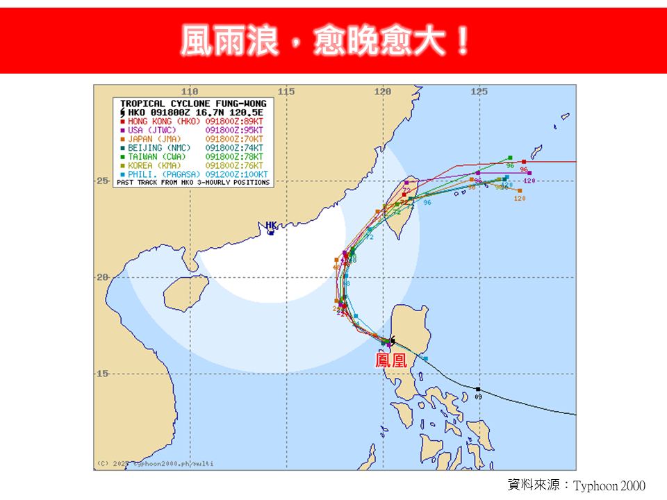 今(10)日受東北季風和鳳凰颱風外圍環流影響，迎風面降雨機率增高。 圖：取自林老師氣象站