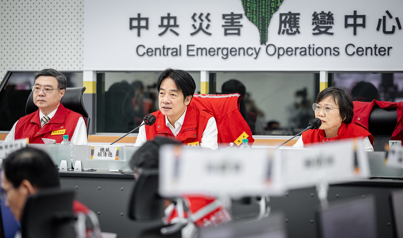 賴清德呼籲民眾做好防颱準備。 圖：總統府提供
