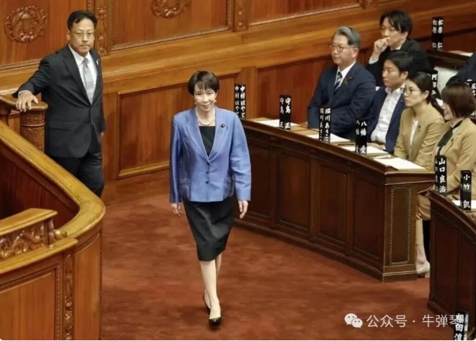 日本首相高市早苗在國會表示若台灣有事，自衛隊可能會介入。 圖 : 翻攝自牛談琴