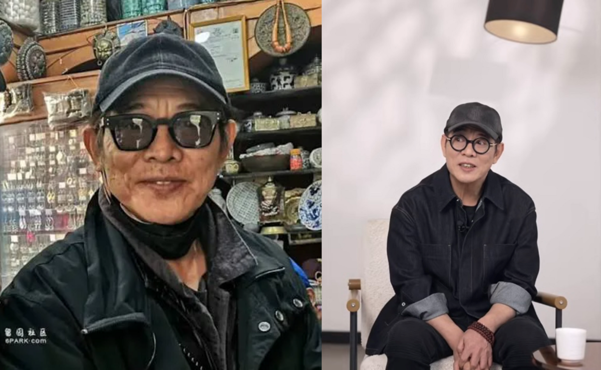 網友翻出李連杰過去的資料，由於幾年前他生病，走路都需要人攙扶，但最近大病痊癒，不僅臉色紅潤，整個人生龍活虎反差太大。 圖：翻攝自網路