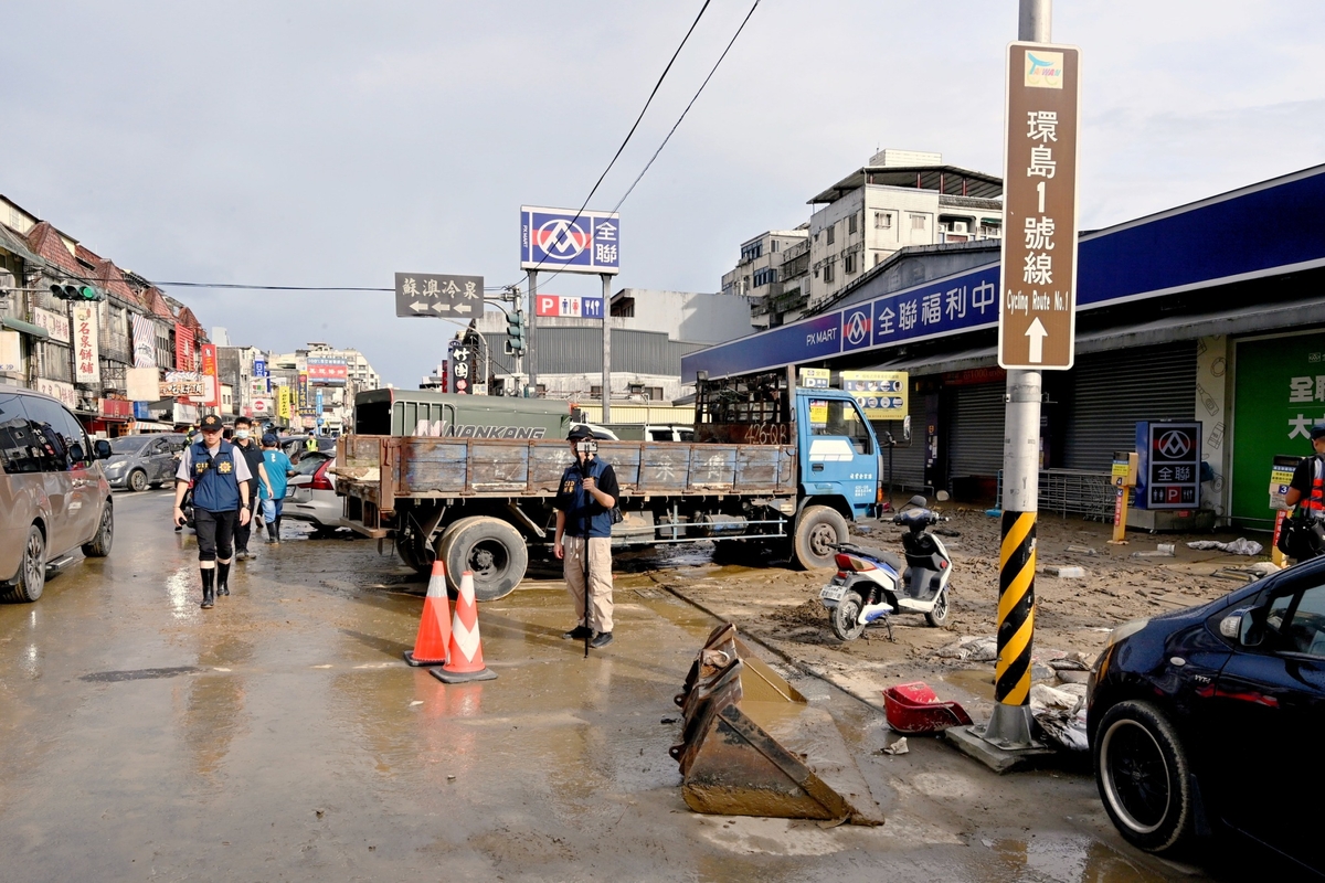 蘇澳市區民宅淹水情況。（資料照片） 圖：行政院提供