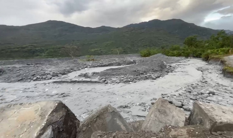 馬太鞍溪河道封堵完工照。 圖：水利署／提供