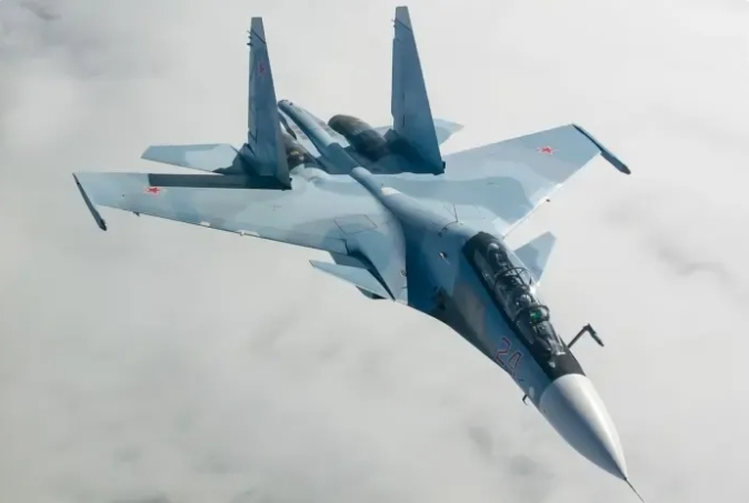 俄軍蘇-30戰機。 圖 : 翻攝自央視新聞