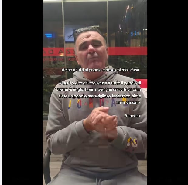店老闆帕齊尼（Patrizio Pazzini）發文為之前影片道歉。 圖/取自帕齊尼（Patrizio Pazzini）臉書粉專