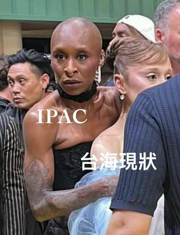 對中政策跨國議會聯盟（IPAC）共同創辦人暨執行董事裴倫德（Luke de Pulford）14日將現場畫面製作成迷因，將辛西婭艾利沃比喻為 IPAC，亞莉安娜則象徵「台海現狀」，凸顯 IPAC如同辛西婭般提供安全與保護。 圖:翻攝自Threads
