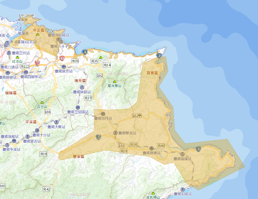 本次停水範圍。 圖：台灣自來水公司／提供