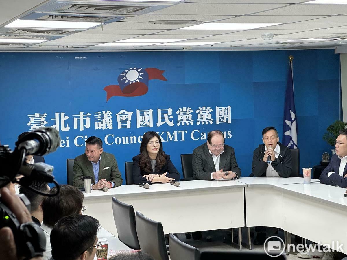 國民黨主席鄭麗文今天中午拜會國民黨台北市議會黨團。 圖：周煊惠／攝