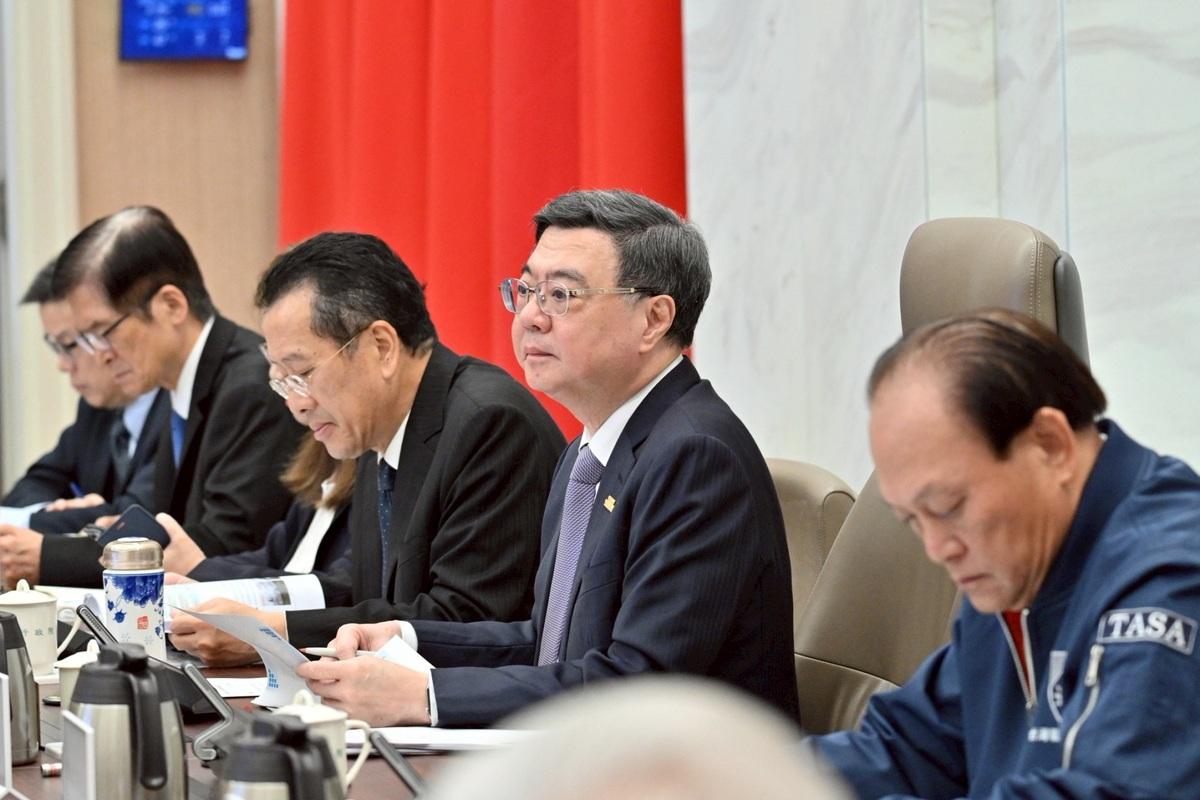 行政院長卓榮泰19日主持「行政院動員會報114年度會議」。 圖：行政院提供
