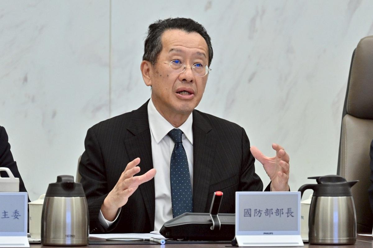 國防部長顧立雄參加「行政院動員會報114年度會議」。 圖：行政院提供