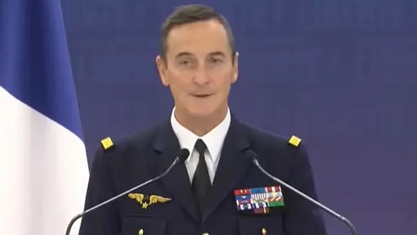 法國最高將領、軍隊總參謀長法比安·曼東（Fabien Mandon）。 圖 : 影片截圖