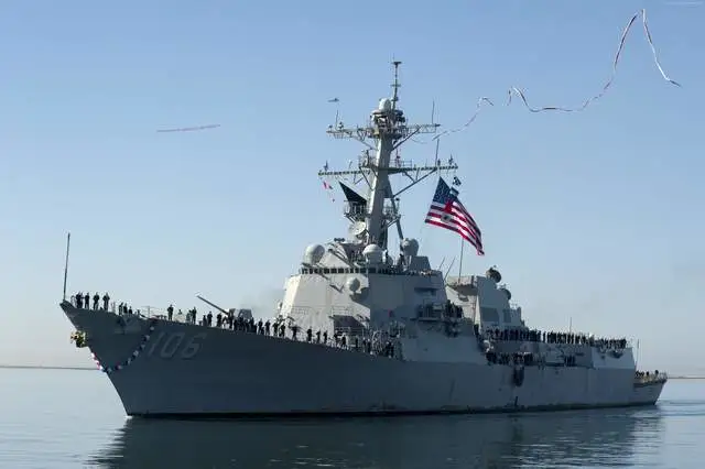 美國海軍一艘在加勒比海、隸屬聯合特遣部隊的軍艦，於今（24）日對一架接近其位置的不明飛行器多次發出無線電警告，但未收到回應。圖為美國海軍「斯托克代爾號」。 圖：翻攝自騰訊網
