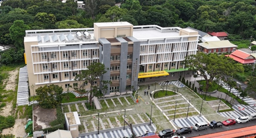 衛生福利部豐原醫院后里長照機構新建工程-建築空拍圖。 圖：內政部提供