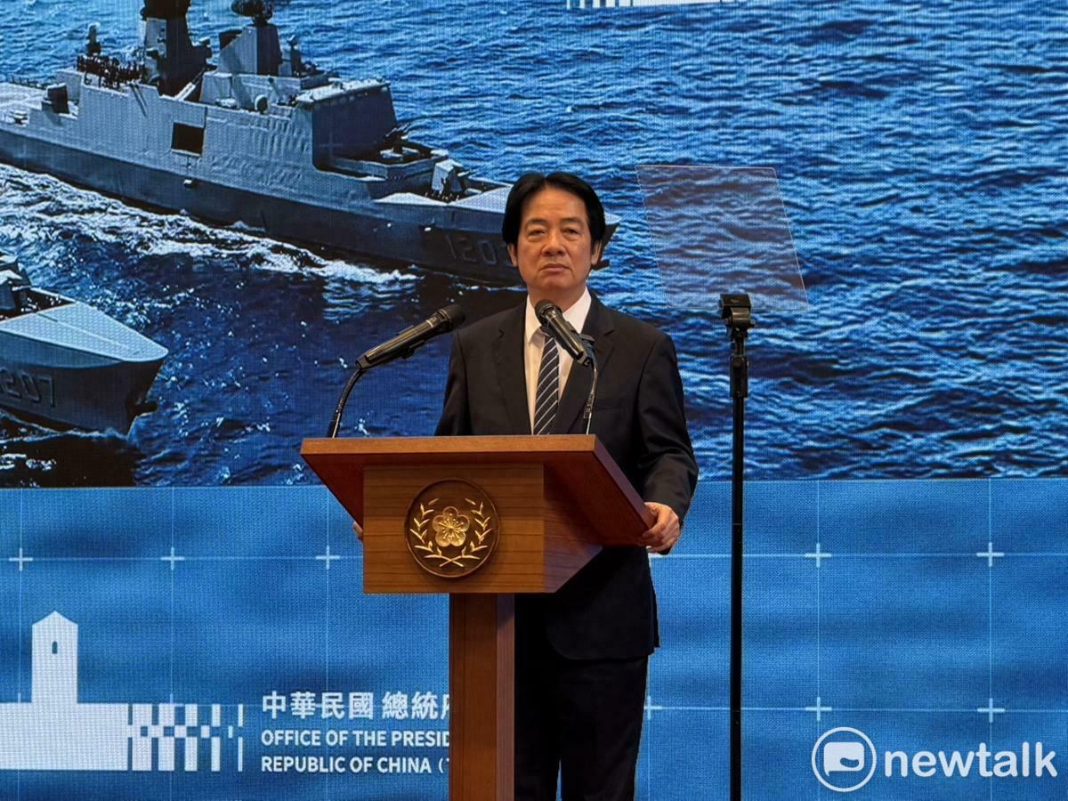 賴清德總統今召開「守護民主台灣國安行動方案」國安高層會議，並接續在總統府大禮堂舉行記者會。 圖：高逸帆／攝