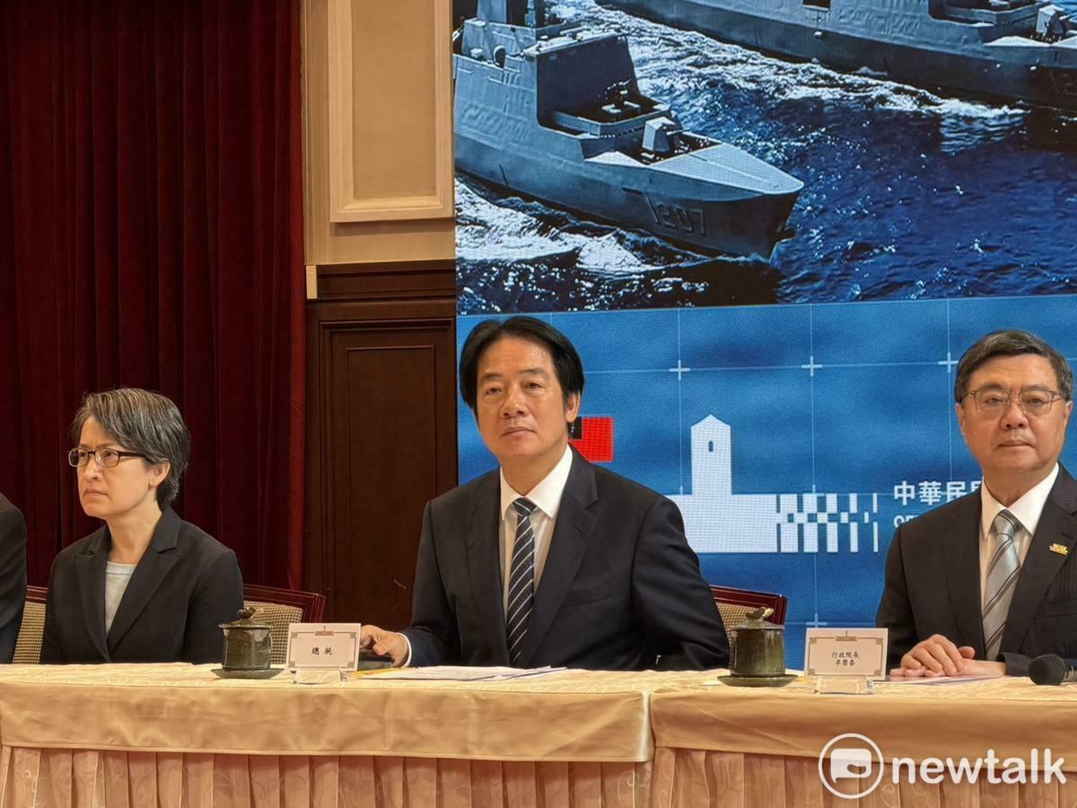 賴清德駁斥提出國防特別預算與川習通話無關。 圖：高逸帆／攝