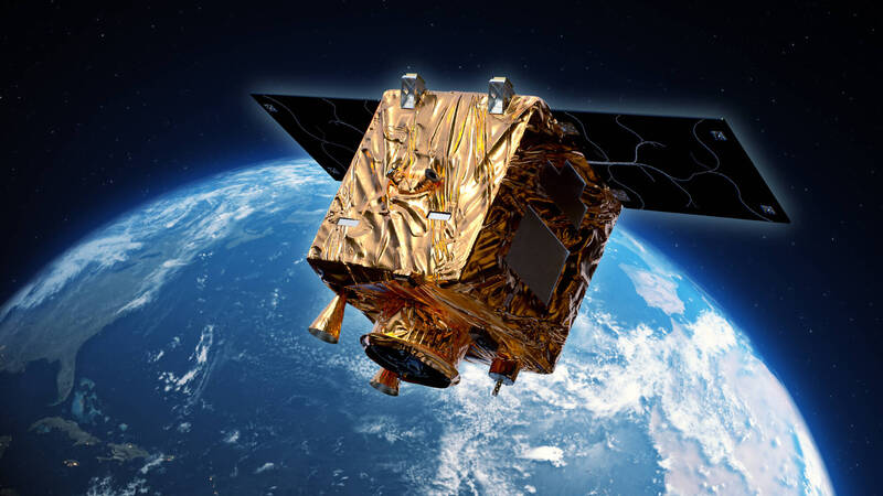 福衛八號齊柏林衛星模擬圖。 圖：太空中心提供