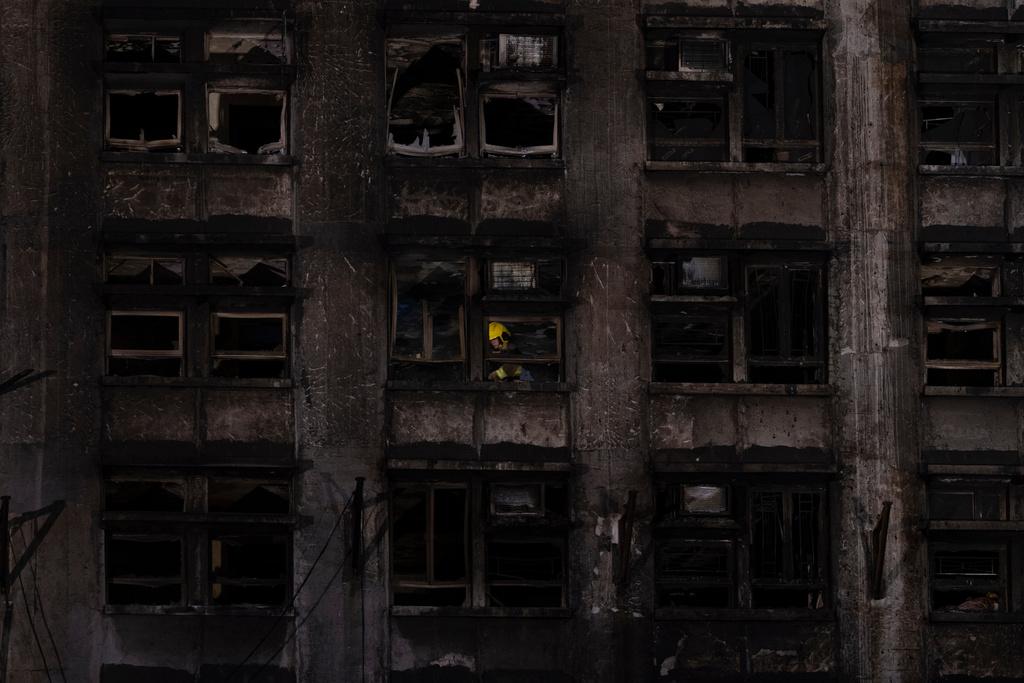 香港新界大埔區宏福苑發生嚴重火災，至今共累計128人死亡。 圖：美聯社／達志影像