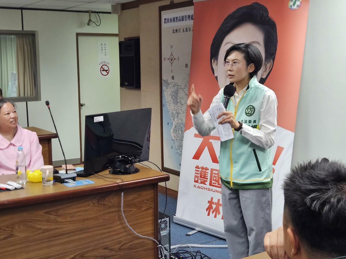 林岱樺(右)提出三項建設構想，未來希望讓新上里做得比天母更好。 圖：林岱樺辦公室/提供