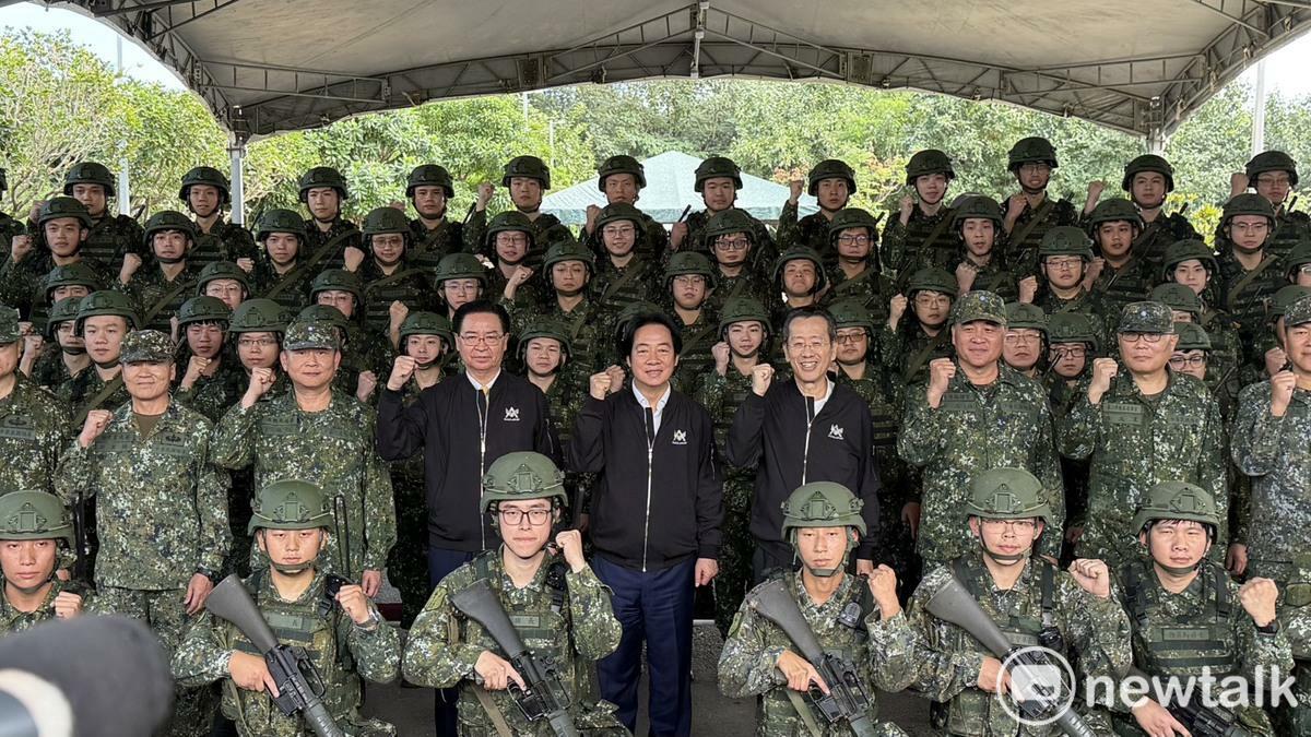 賴清德視導宜蘭縣後備旅步三營教育召集訓練。 圖：高逸帆／攝