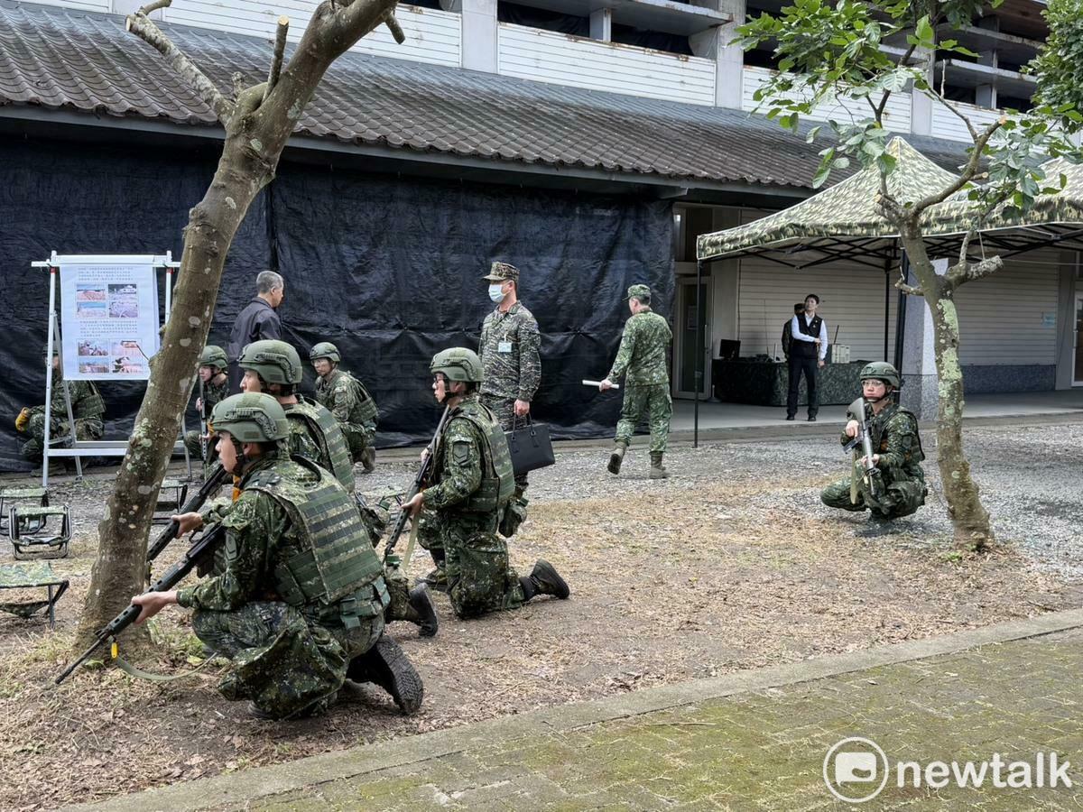 賴清德視導宜蘭縣後備旅步三營教育召集訓練。 圖：高逸帆／攝