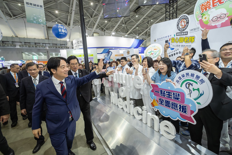 賴清德出席「2025台灣醫療科技展」開幕典禮。 圖：總統府提供