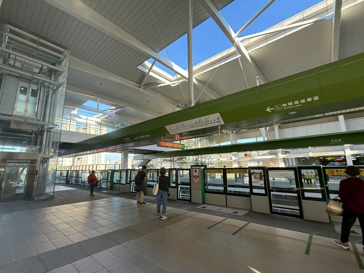 台中市政府站已有捷運綠線通過，未來將有藍線在此交會。 圖：台中市政府/提供