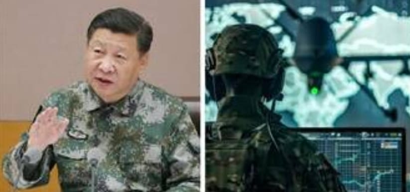 中國隨時監控台海局勢。圖左為中國國家主席習近平。 圖 : 翻攝自 X / Global Surveilience