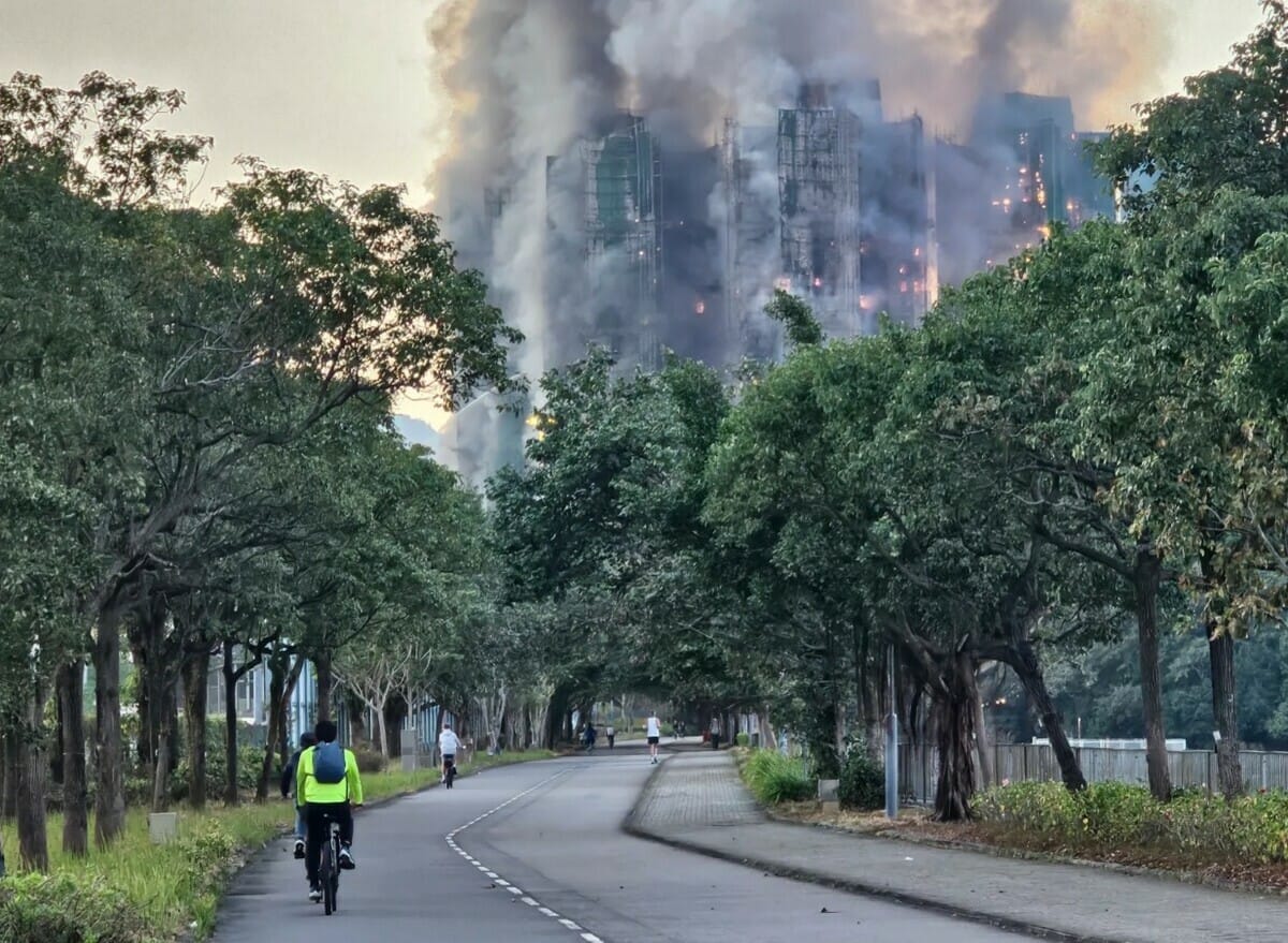 香港宏福苑大火造成嚴重傷亡。 圖：翻攝自Threads