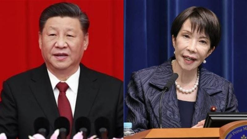 中國國家主席習近平、日本首相高市早苗。 圖：翻攝自新華網、高市早苗Instagram