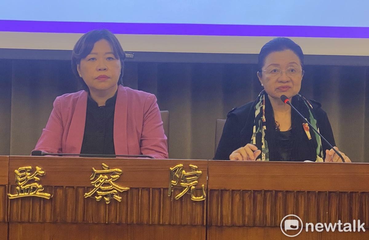 國家人權委員葉大華與田秋堇(右) 圖：林朝億/攝