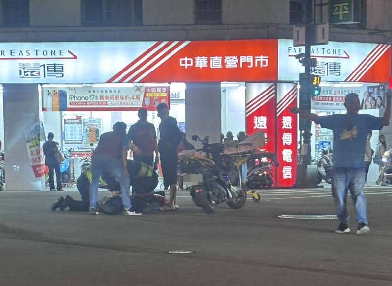 台中市杜姓男子昨晚擔任義交時，突然倒地失去呼吸心跳，送醫搶救不治。 圖：民眾提供
