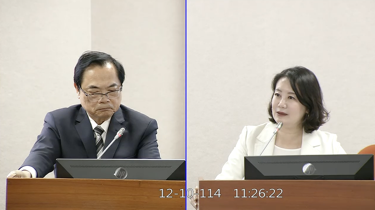 民進黨立委吳思瑤質詢審計長陳瑞敏 圖：翻拍自立法院會議隨選
