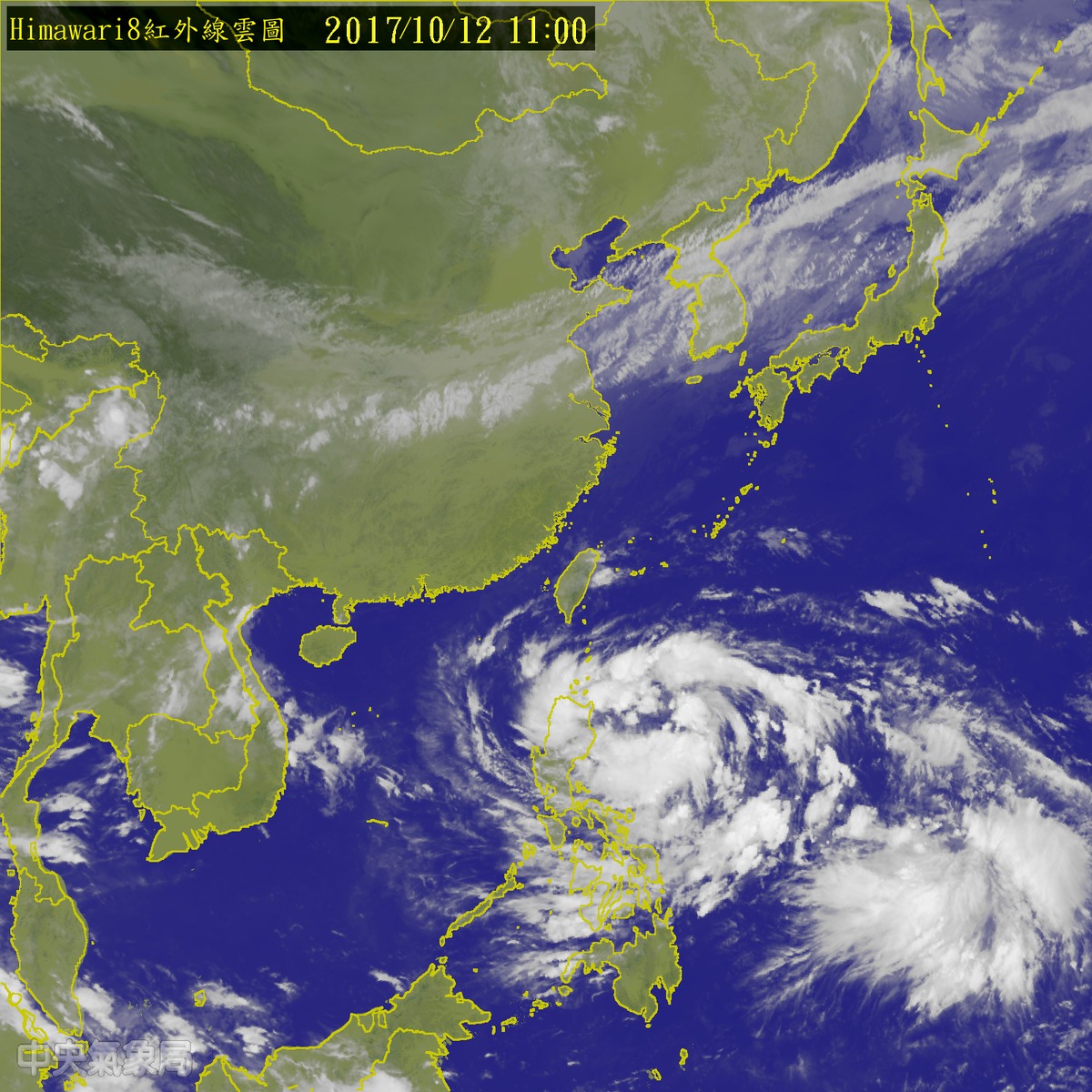 中央氣象局今天上午對北北基、宜蘭、花蓮發布豪雨特報，氣象局預測，目前位於菲律賓東方海面的熱帶性低氣壓，最快在今天增強為今年第20號颱風「卡努（Khanun）」 圖 : 翻攝自中央氣象局