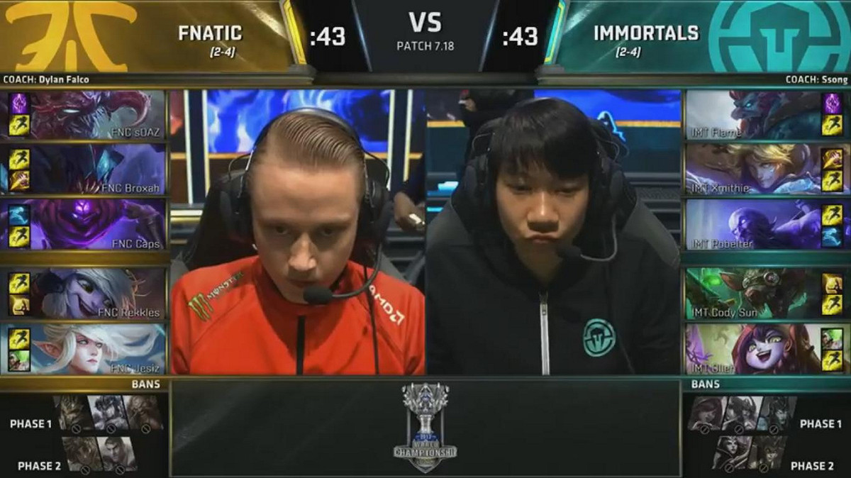 FNC與IMT加賽場的選角 圖：翻攝自 LoL Esports YouTube