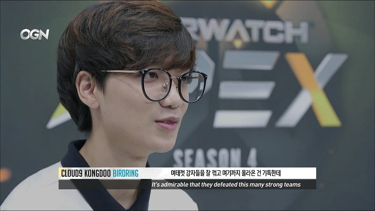 C9KD的攻擊手Birdring相當欽佩GC Busan。 圖 : 翻攝自OGN