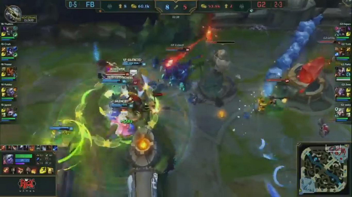 用「犽宿」在團戰時打出大量傷害，操作亮眼的Perkz。 圖：翻攝自 LoL Esports YouTube