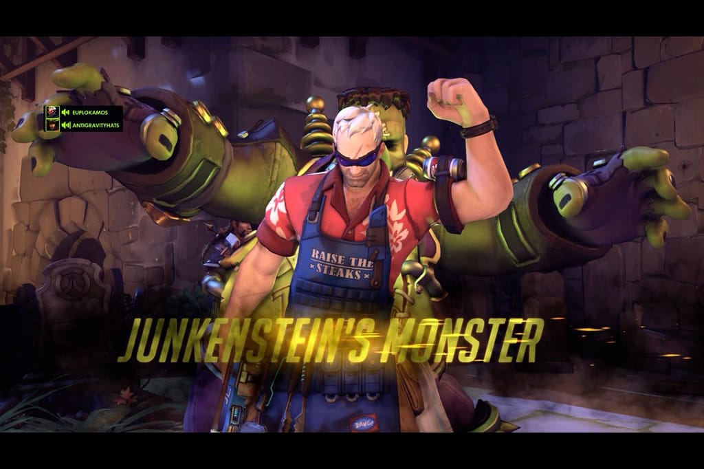 許多玩家喜歡在敵人出場動畫時，刻意「亂入」搞笑。 圖：翻攝自PlayOverwatch推特