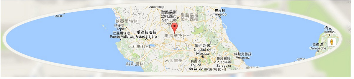 賽萬提斯國際藝術節的舉辦地點瓜納華托市距離墨西哥市有5小時車程，並未遭受地震波及，因此活動照常舉行。 圖：擷取自google map