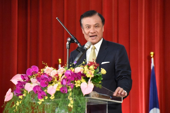 傑出校友立法院長蘇嘉全也回到海大一同歡慶64週年校慶，回憶大學時期的趣味故事。 圖：國立臺灣海洋大學/提供