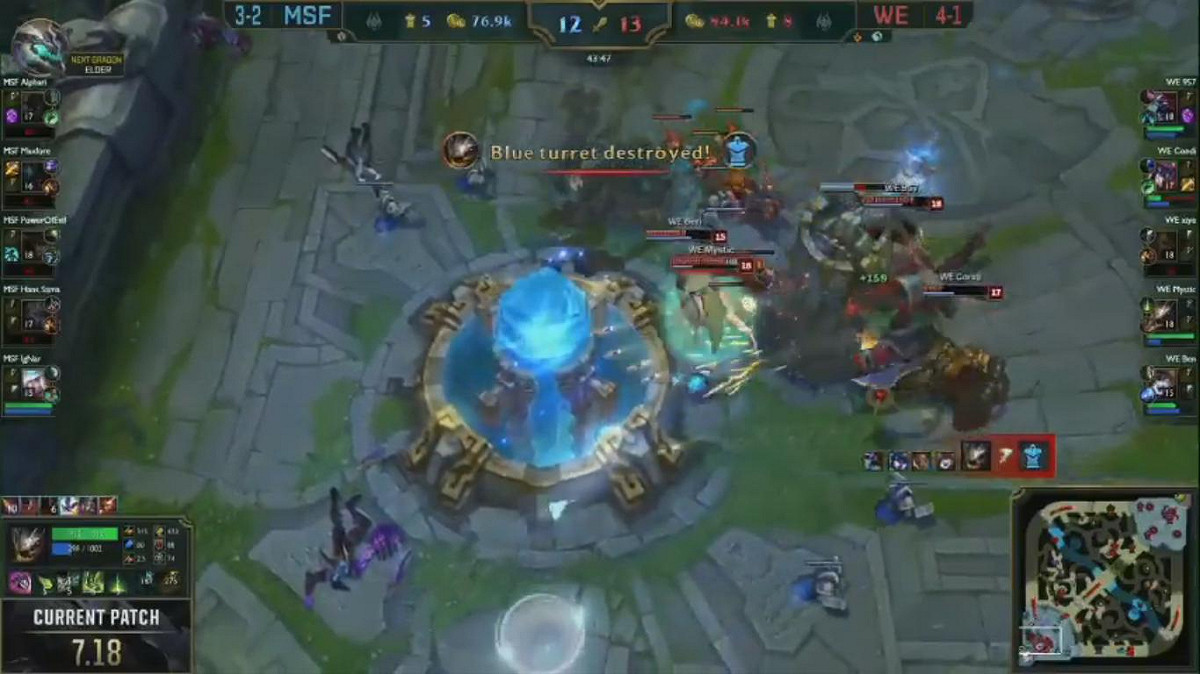 最後終於由WE贏下這場比賽。 圖：翻攝自 LoL Esports YouTube